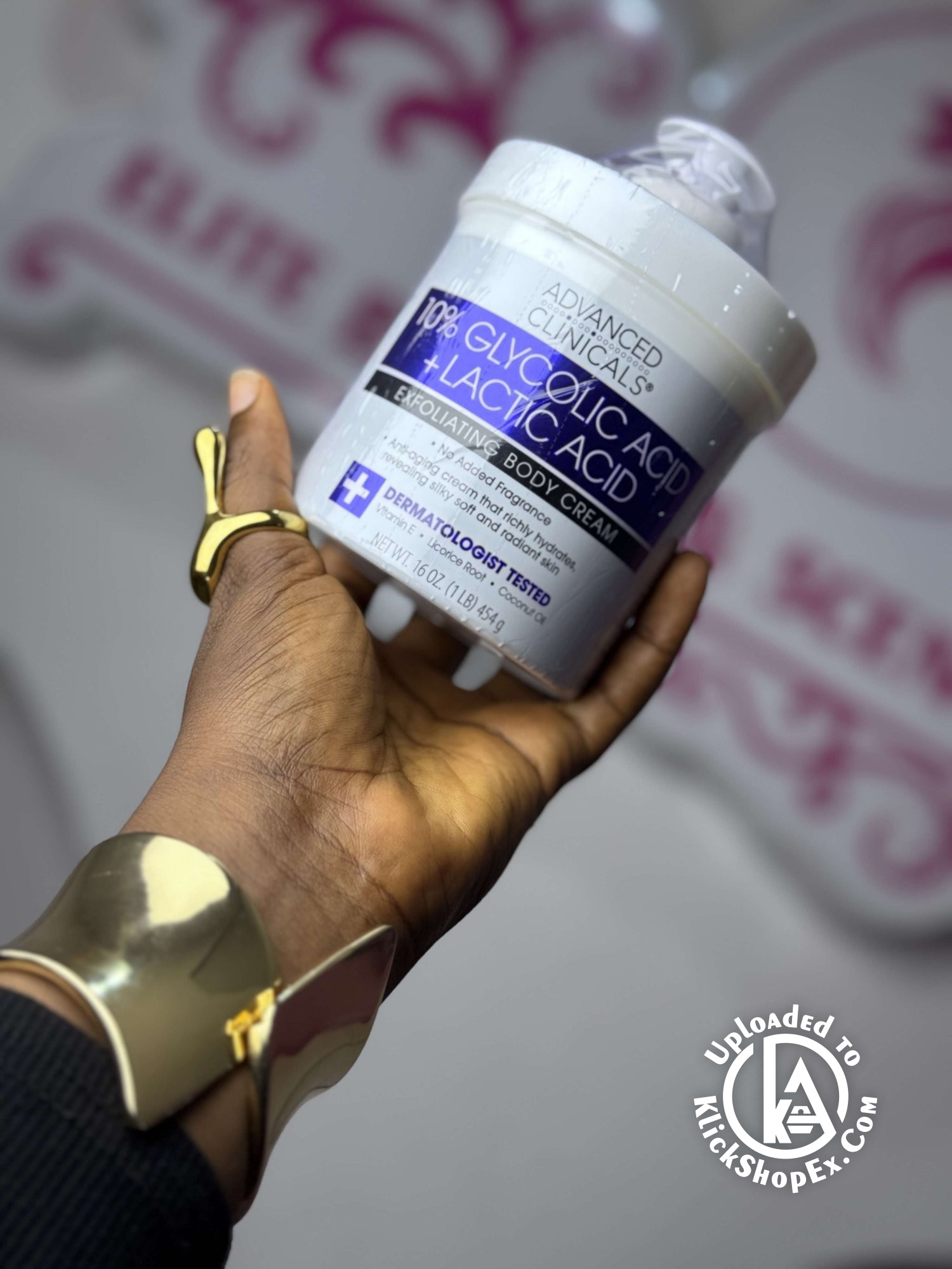 Advanced Clinicals 10% Glycolic acid+Lactic acid Exfoliating body cream - Products Photo